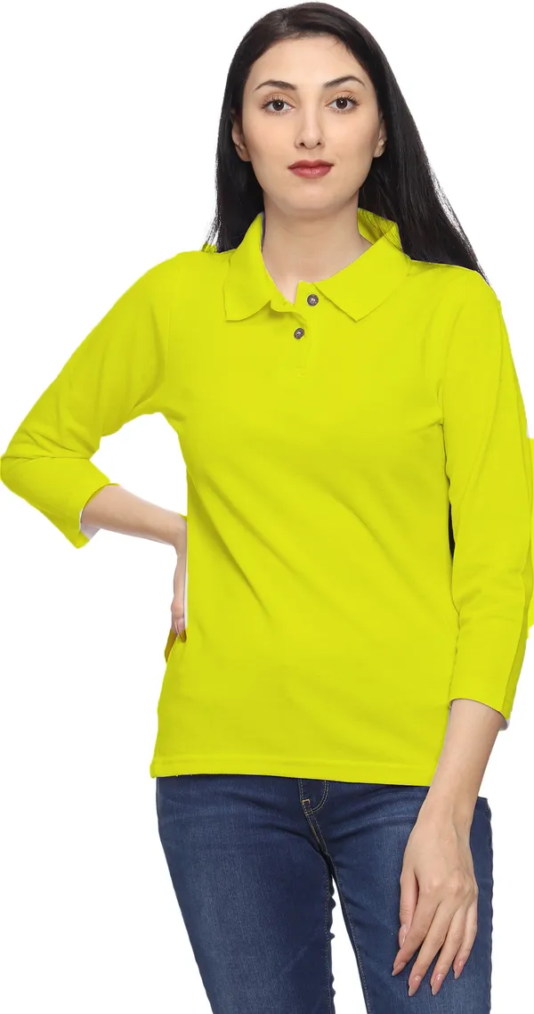 Yellow_Style_Polo_T-Shirt_for_Women
