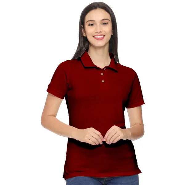 Maroon_Polo_T-Shirt_for_Women