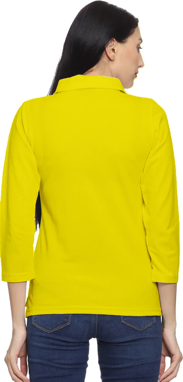 Yellow_Style_Polo_T-Shirt_for_Women