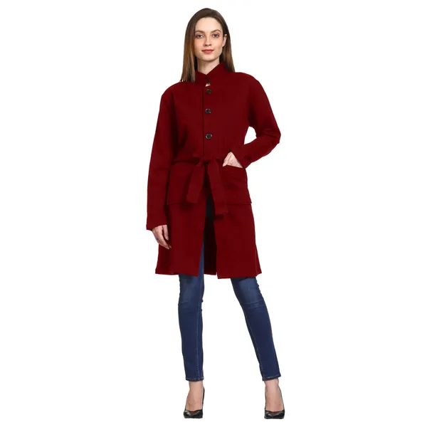 Maroon_Longline_Belted_Coat_for_Women