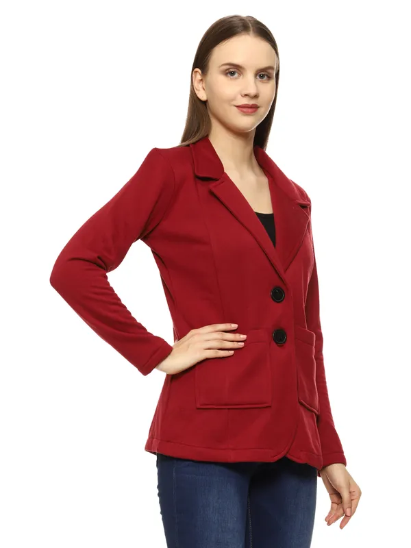 Maroon_Tailored_Blazer_for_Women