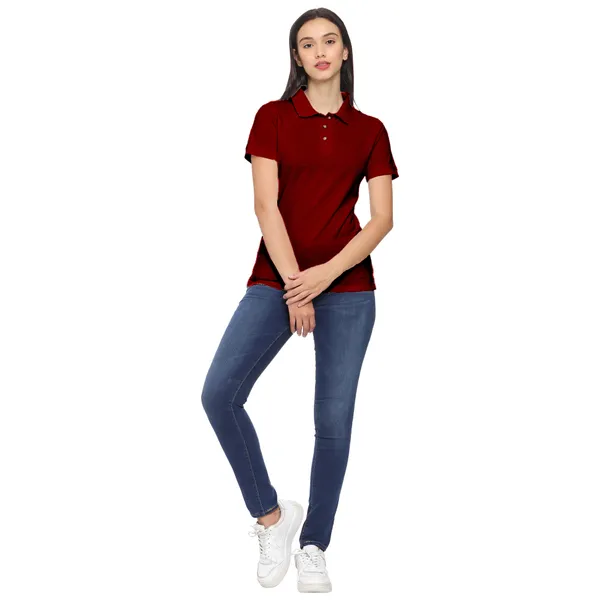Maroon_Polo_T-Shirt_for_Women