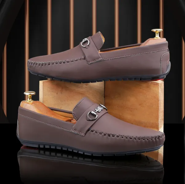 Brown_Synthetic_Leather_Moccasin_Loafers_For_Men