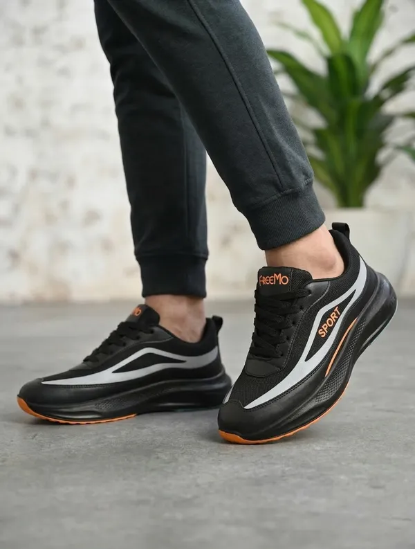 Black_Synthetic_Leather_Lace-Up_Sports_Shoes_For_Men