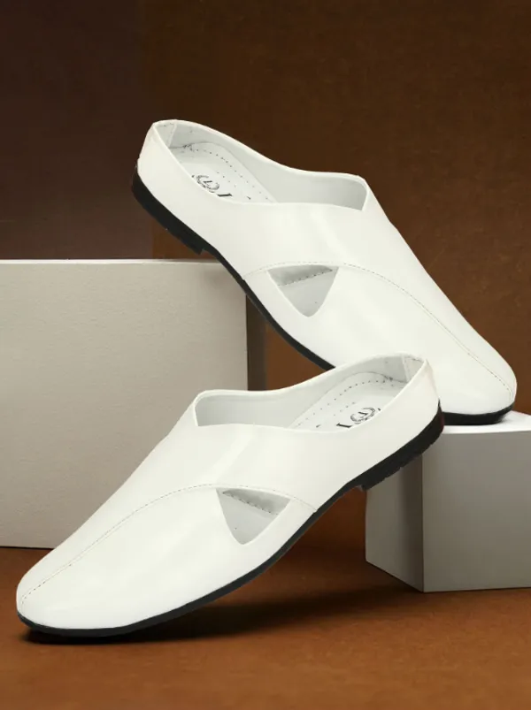White_Synthetic_Leather_Slip-On_Loafers_For_Men