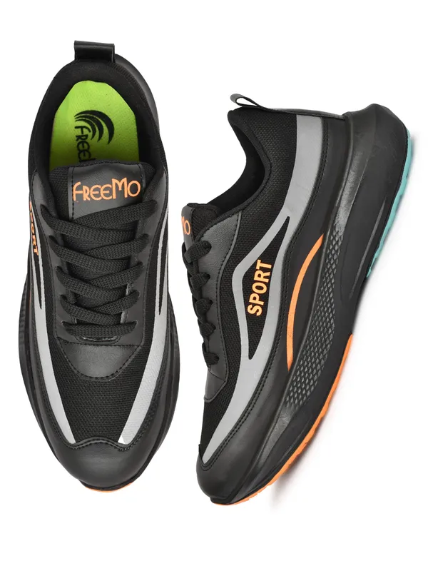 Black_Synthetic_Leather_Lace-Up_Sports_Shoes_For_Men