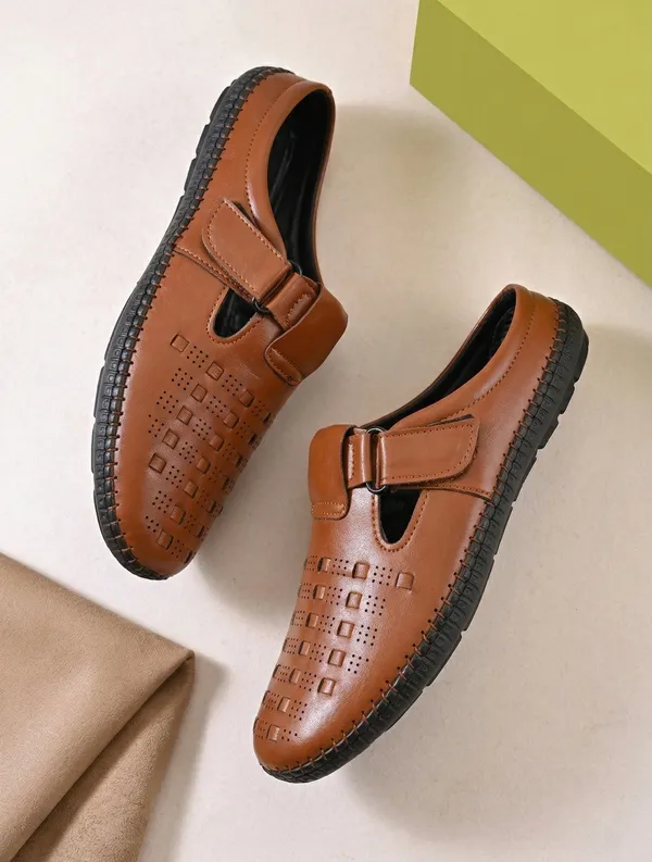 Tan_Synthetic_Leather_Open-Back_Mule_Sandals_For_Men
