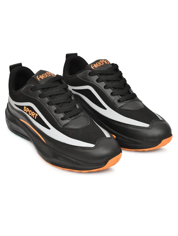 Black_Synthetic_Leather_Lace-Up_Sports_Shoes_For_Men