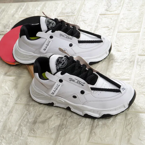 White_Synthetic_Leather_Lace-Up_Casual_Shoe_For_Men