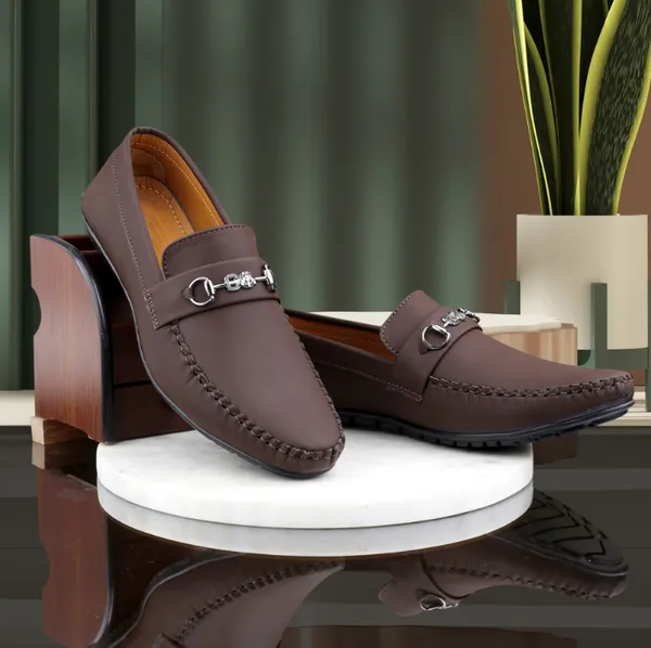 Brown_Synthetic_Leather_Moccasin_Loafers_For_Men