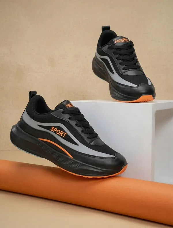 Black_Synthetic_Leather_Lace-Up_Sports_Shoes_For_Men