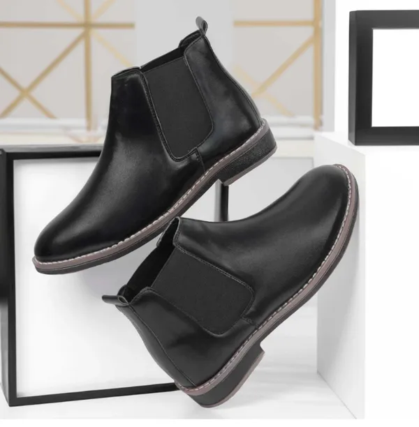 Black_Synthetic_Leather_Chelsea_Boots_For_Men