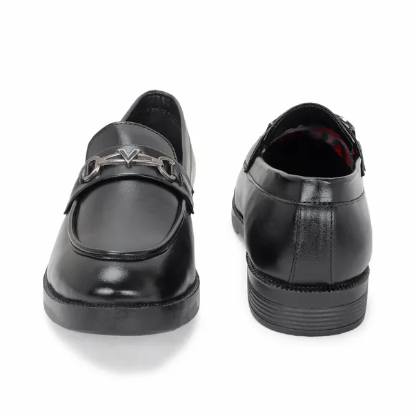 Black_Synthetic_Leather_Buckle_Loafers_For_Men