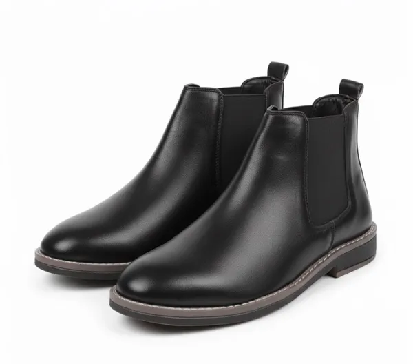 Black_Synthetic_Leather_Chelsea_Boots_For_Men
