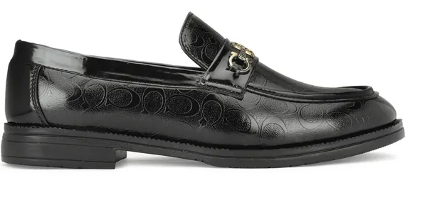 FREEMO_Men's_Black_Leatherette_Slip-On_Loafers_with_Metal_Buckle