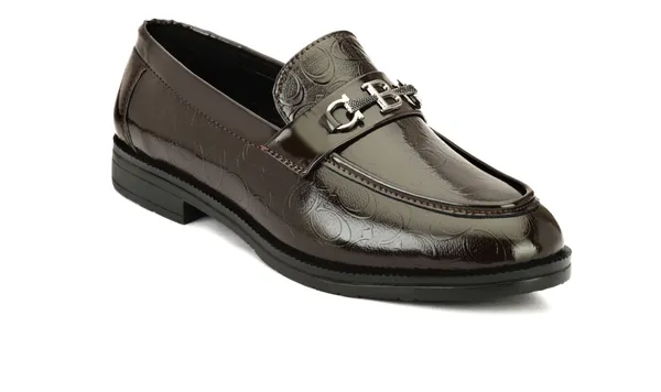 FREEMO_Men's_Brown_Leatherette_Slip-On_Loafers_with_Metal_Buckle
