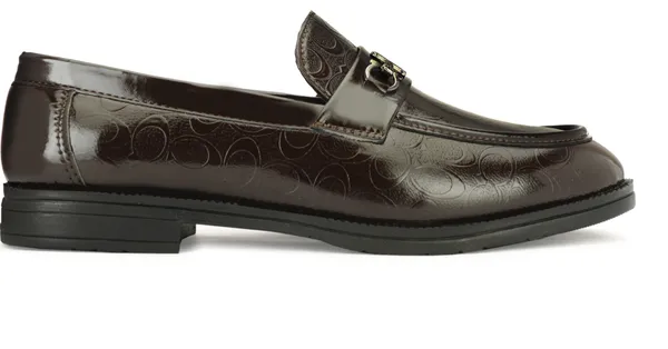 FREEMO_Men's_Brown_Leatherette_Slip-On_Loafers_with_Metal_Buckle
