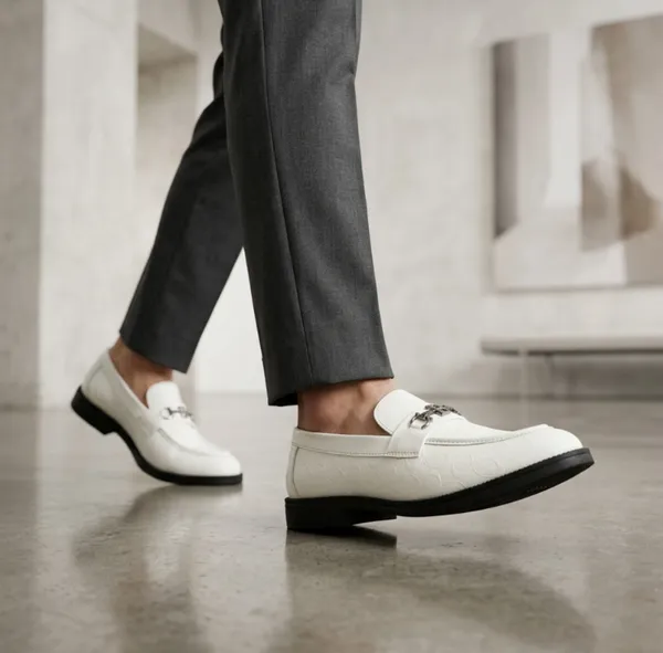 FREEMO_Men's_White_Leatherette_Slip-On_Loafers_with_Metal_Buckle