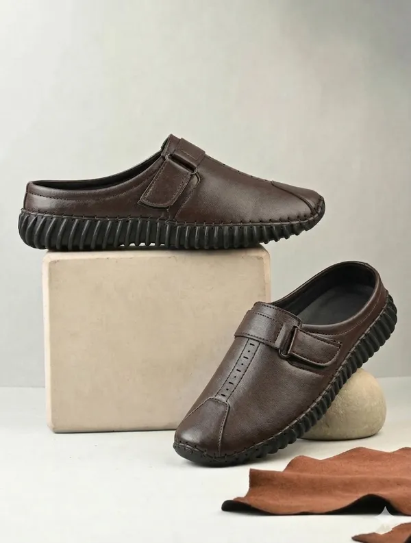 Brown_Synthetic_Leather_Textured_Slip-On_Sandals_For_Men