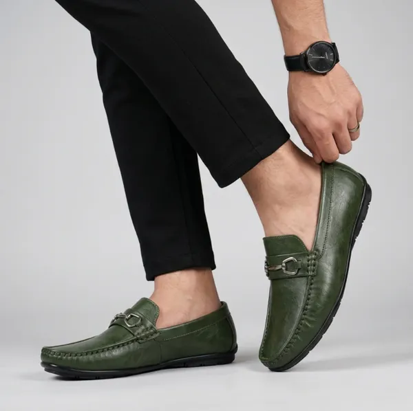 FreeMo_Men's_Premium_Green_Horsebit_Casual_Loafers