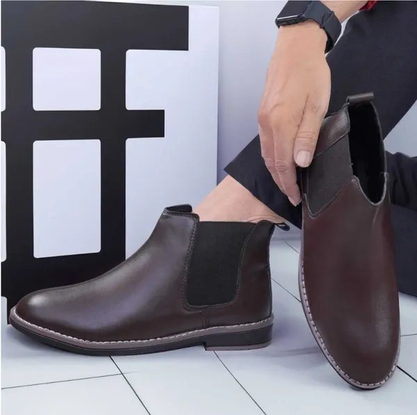 Brown_Synthetic_Leather_Chelsea_Boots_For_Men