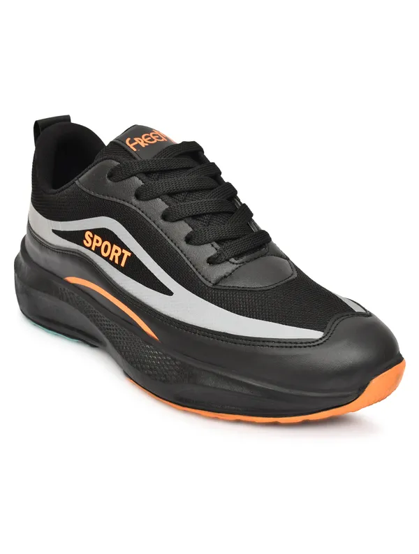 Black_Synthetic_Leather_Lace-Up_Sports_Shoes_For_Men