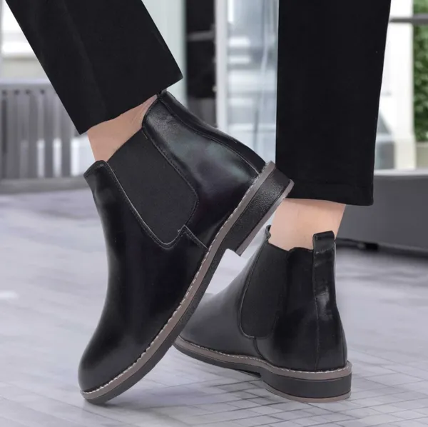 Black_Synthetic_Leather_Chelsea_Boots_For_Men