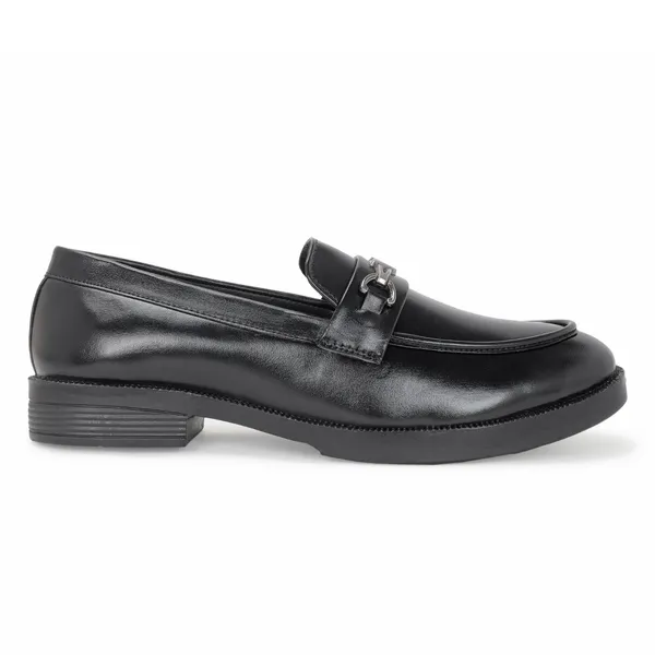 Black_Synthetic_Leather_Buckle_Loafers_For_Men