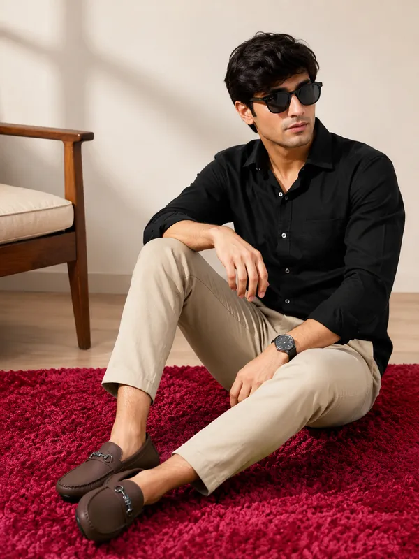 Brown_Synthetic_Leather_Moccasin_Loafers_For_Men