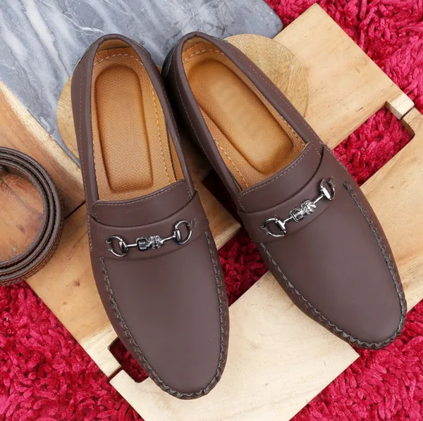 Brown_Synthetic_Leather_Moccasin_Loafers_For_Men