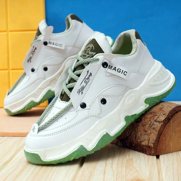 White_Synthetic_Leather_Lace-Up_Casual_Shoes_For_Men