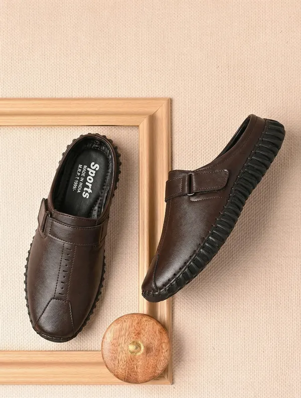 Brown_Synthetic_Leather_Textured_Slip-On_Sandals_For_Men