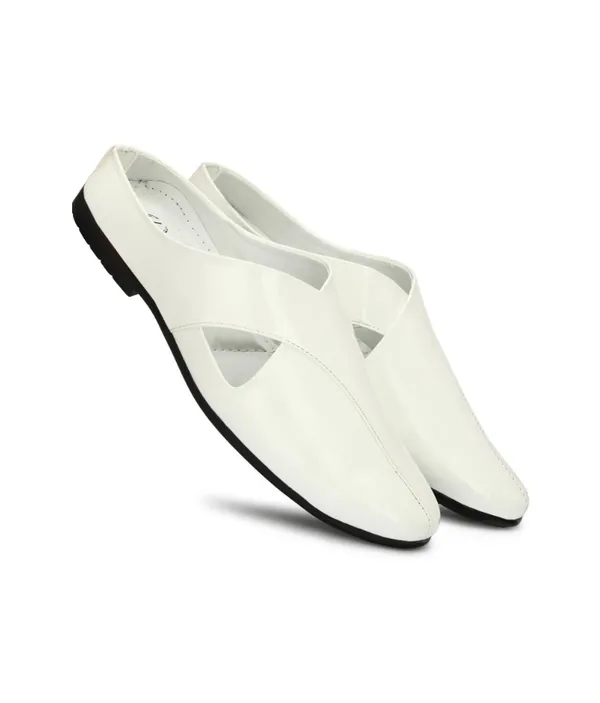 White_Synthetic_Leather_Slip-On_Loafers_For_Men