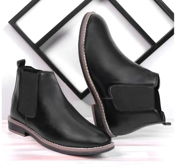 Black_Synthetic_Leather_Chelsea_Boots_For_Men