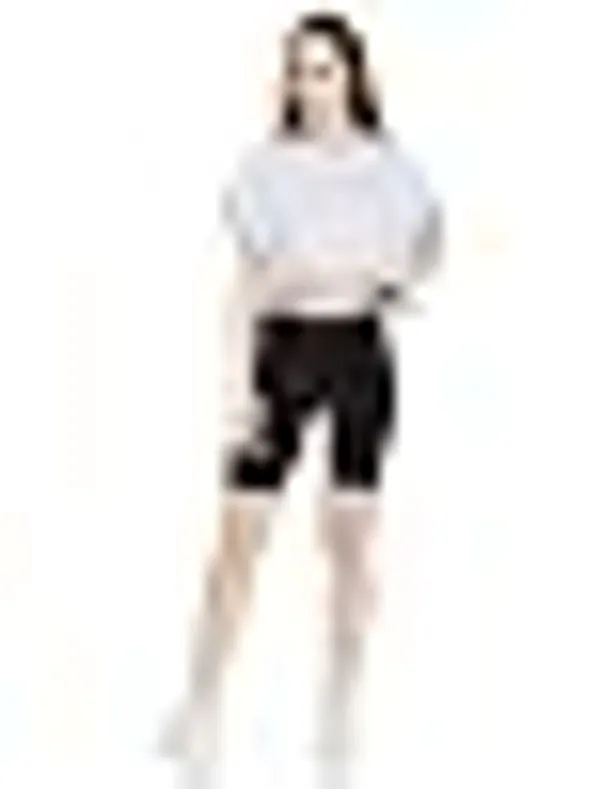 Flur_olid_Black_White_100_Cotton_Cycling_hort_For_Women_Underkirt_Pack_Of_2