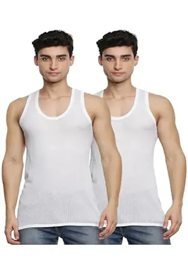 Men’S_White_Mesh_Cotton_Vest_/_Breathable_&_Comfortable_/_Pack_Of_2