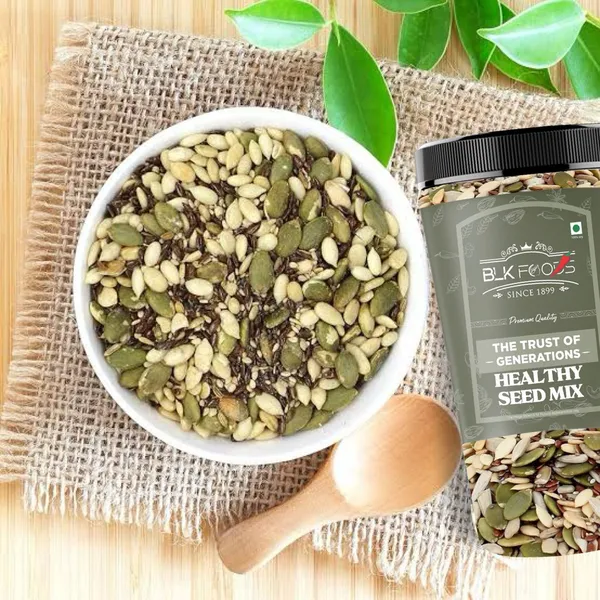 BLK_FOODS_300g_Seed_Mix_|_Protein_Rich_Healthy_Snacks_|_Seeds_Mixture_|_Pumpkin_Seeds,_Sunflower_Seeds,_Watermelon_Seeds,_Brown_Flax_Seeds_(300_g)