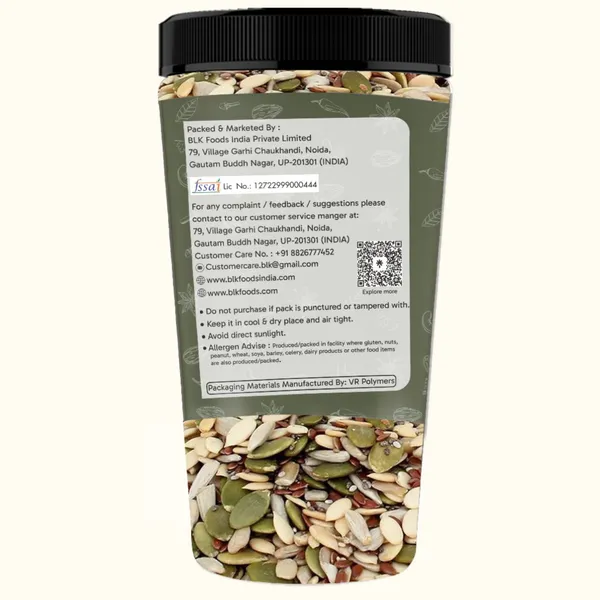 BLK_FOODS_300g_Seed_Mix_|_Protein_Rich_Healthy_Snacks_|_Seeds_Mixture_|_Pumpkin_Seeds,_Sunflower_Seeds,_Watermelon_Seeds,_Brown_Flax_Seeds_(300_g)