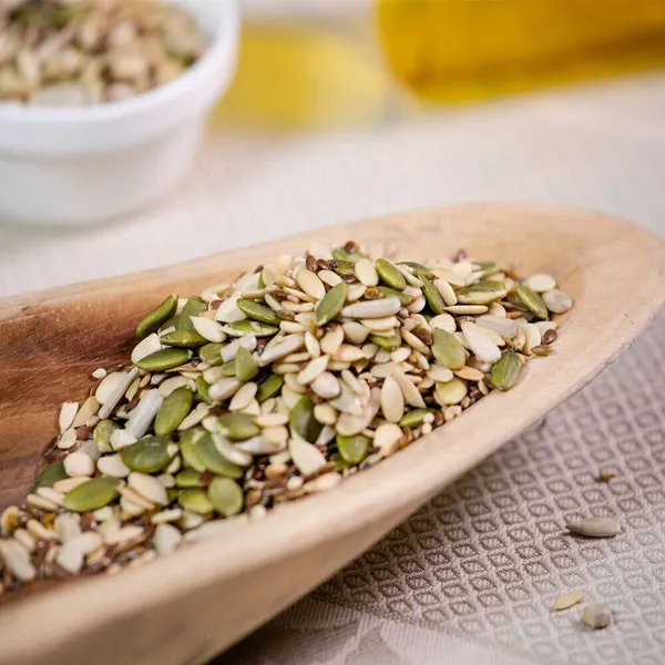 BLK_FOODS_600g_Seed_Mix_|_Protein_Rich_Healthy_Snacks_|_Seeds_Mixture_|_(300g_X_2)_Pumpkin_Seeds,_Sunflower_Seeds,_Watermelon_Seeds,_Brown_Flax_Seeds_(2_x_300_g)