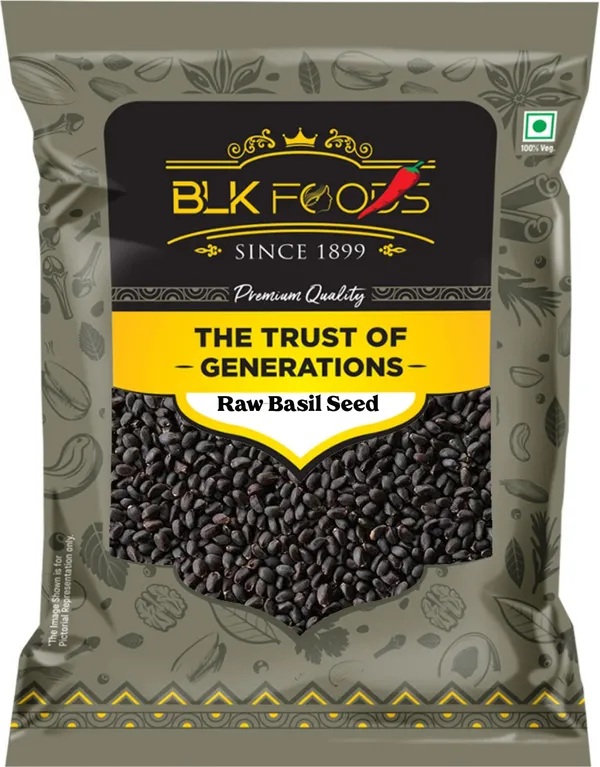 BLK_FOODS_Raw_Basil_Seeds_|_Sabja_|_Tukhmariya_seed_for_Weight_loss_|Rich_in_Zinc_&_Fiber_Basil_Seeds_(200_g)