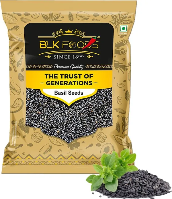 BLK_FOODS_Raw_Basil_Seeds_|_Sabja_|_Tukhmariya_seed_for_Weight_loss_|Rich_in_Zinc_&_Fiber_Basil_Seeds_(500_g)
