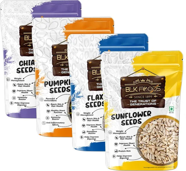 BLK_FOODS_Weight_loss_seeds_Combo_|_Chia,_Pumpkin,_Sunflower,_Flax_250gm_each_|_Omega_3_Black_Chia_Seeds,_Brown_Flax_Seeds,_Pumpkin_Seeds,_Sunflower_Seeds_(4_x_250_g)