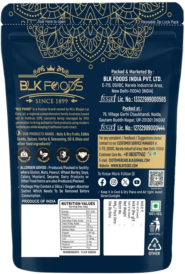 BLK_FOODS_Flax_Seeds_1Kg_(Alsi_beej)_for_Eating_|_Rich_in_Omega_3_|_Brown_Flax_Seeds_(1000_g)