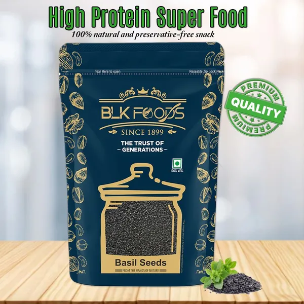 BLK_FOODS_Basil_Seeds_for_eating_1kg_|Sabja_|Tukhmariya_Weight_loss_|Rich_in_Zinc_&Fiber_Basil_Seeds_(1000_g)
