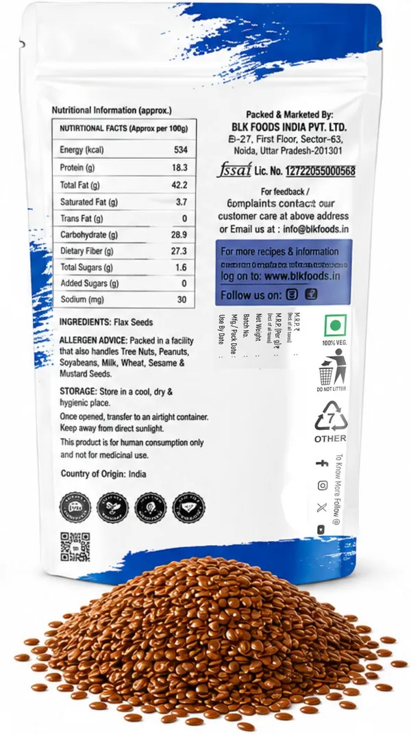 BLK_FOODS_Flax_Seeds_250g_(Alsi_beej)_for_Eating_|_Rich_in_Omega_3_|_Brown_Flax_Seeds_(250_g)