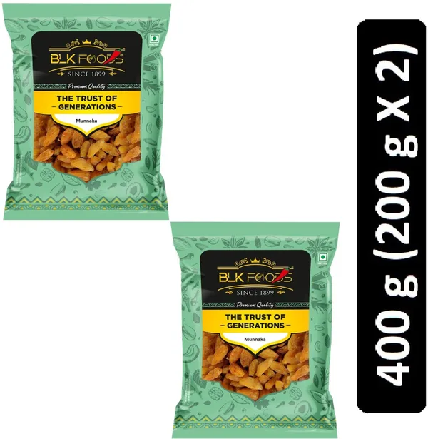 BLK_FOODS_Select_Munnaka_(with_seed)_400g_(2_X_200g)_Raisins_(2_x_200_g)