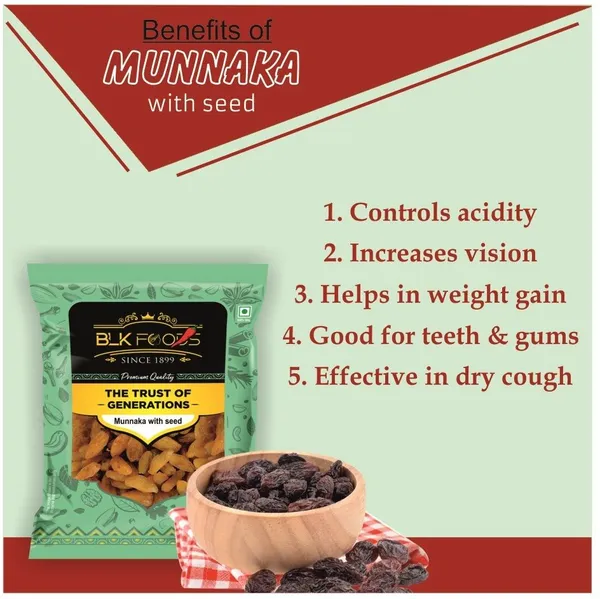 BLK_FOODS_Select_Munnaka_(with_seed)_400g_(2_X_200g)_Raisins_(2_x_200_g)