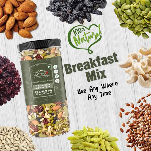 BLK_FOODS_Breakfast_Mix_750g_(Nuts,_Seeds_&_Dry_Fruits)_Super_Nutritious_Food_Almonds,_Cashews,_Raisins_(1_x_750_g)