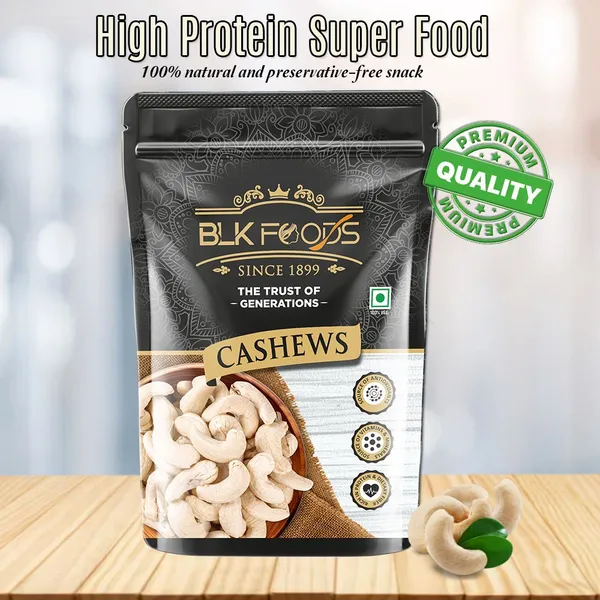 BLK_FOODS_Premium_Whole_Cashew_Nuts_Plain_(100%_Crunchy_Kaju)_Cashews_(1_x_250_g)