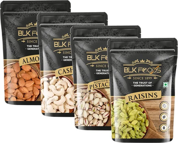 BLK_FOODS_Dry_fruits_combo_pack_of_Healthy_|_Badam_Kaju_Pista_Kishmish_(250g_X_4)_|_Cashews,_Almonds,_Pistachios,_Raisins_(4_x_250_g)
